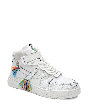 Shop Ash Women's Parker Rainbow Lace Up Embellished Sneakers In White/rainbow