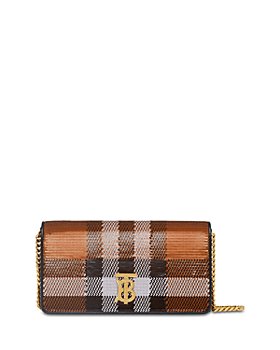 Burberry - Lola Sequined Check Chain Wallet