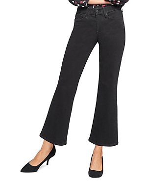 Nydj Waist Match Relaxed Flare Jeans In Black Rinse