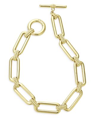 18K Yellow Gold Signature Caviar Link Bracelet