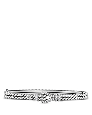 Photos - Bracelet David Yurman Sterling Silver Thoroughbred Pave Diamond Loop , 4.5m 