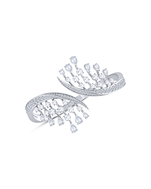 Harakh Colorless Diamond Bypass Bangle in 18K White Gold, 5.25 ct. t.w.