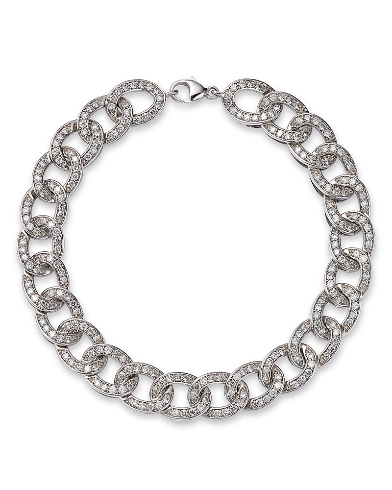 Bloomingdale's Diamond Chain Link Bracelet In 14k White Gold, 3.0 Ct. T. W. - Exclusive