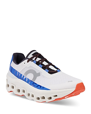 On Cloudmster Rubber-trimmed Mesh Running Sneakers In Frost/cobalt
