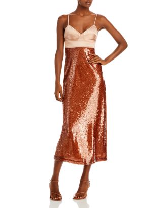 A.L.C. Gisele Bustier Sequined Skirt Dress | Bloomingdale's