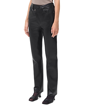 Agolde Recycled Leather Kick Boot With Modern Silhouette In Detox