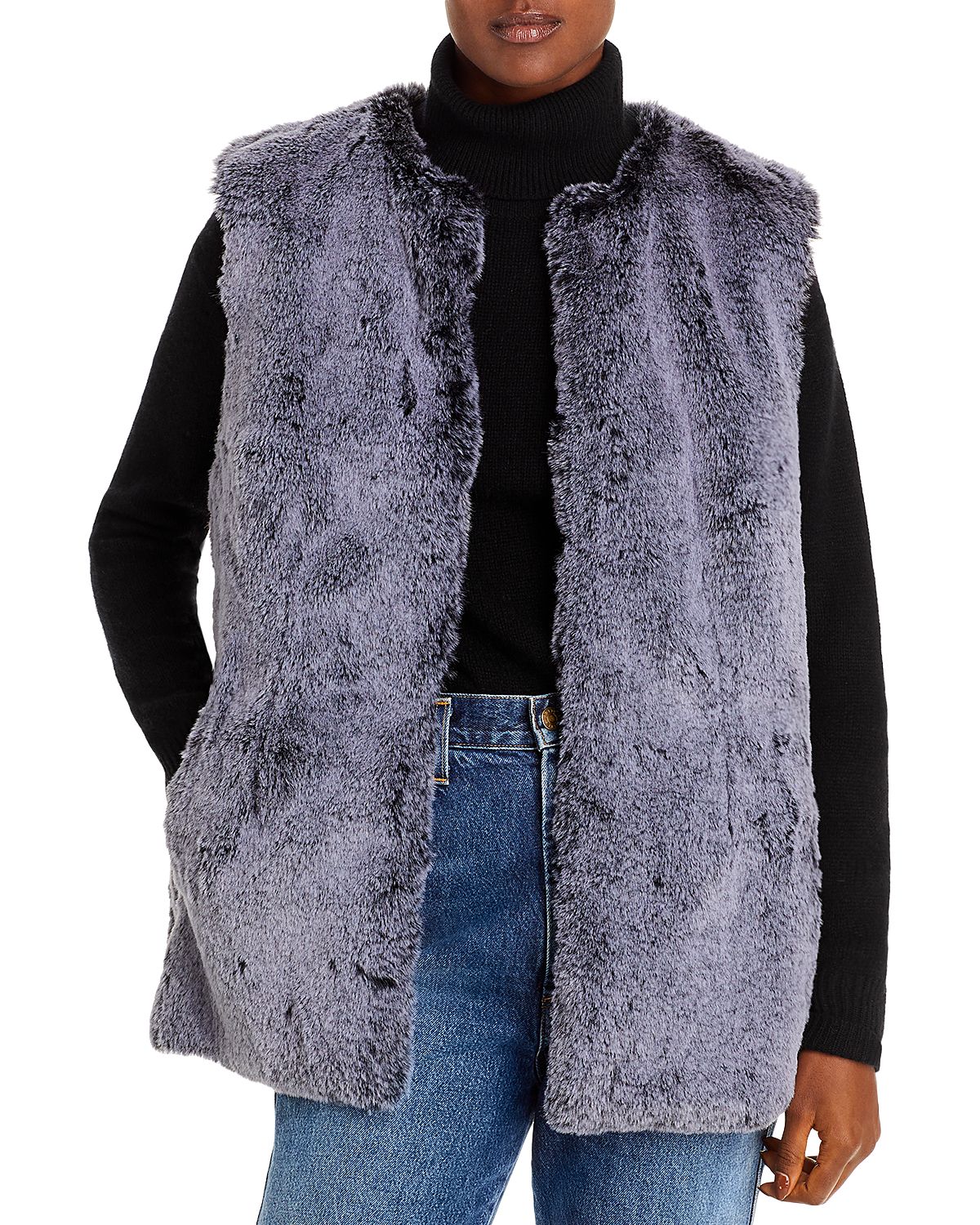 Surell Rex Rabbit Faux Fur Vest