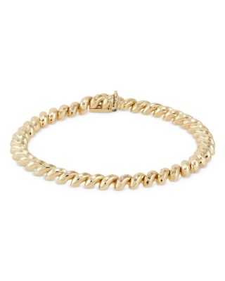 14K Yellow Gold San Marco Chain Bracelet 
