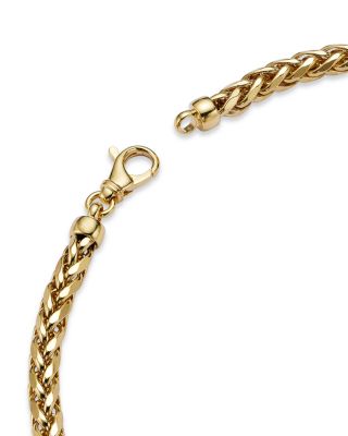 Men's Wheat Link Chain Necklace in 14K Yellow Gold, 24" 