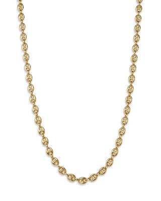 Bloomingdale's Fine Collection - Men's Puffed Mariner Link Chain Necklace in 14K Yellow Gold, 24" - Exclusive