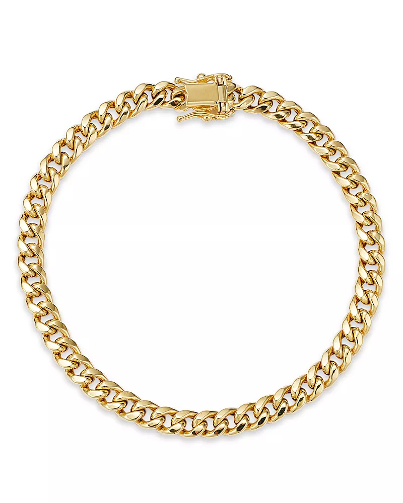 Bloomingdale's Fine Collection Men's Miami Cuban Link Chain Bracelet in 14K Yellow Gold