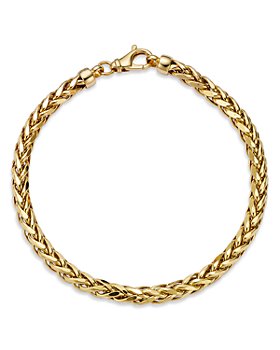 Bloomingdale's - Men's Wheat Link Chain Bracelet in 14K Yellow Gold - 100% Exclusive