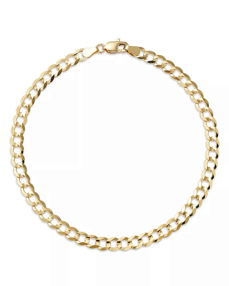 Bloomingdale's Fine Collection Men's Curb Link Chain Bracelet in 14K Yellow Gold