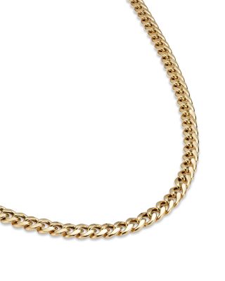Men's Miami Cuban Link Chain Necklace in 14K Yellow Gold, 22" 