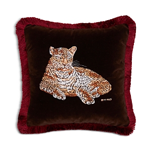 ETRO EMBROIDERED CUSHION WITH PASSEMENTERIE, 18 X 18