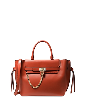 Michael Kors Hamilton Large Leather Satchel, ModeSens