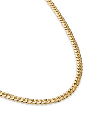 Men's Miami Cuban Link Chain Necklace in 14K Yellow Gold, 24" 