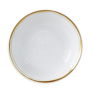 Bernardaud Albatre Deep Round Dish In White/gold