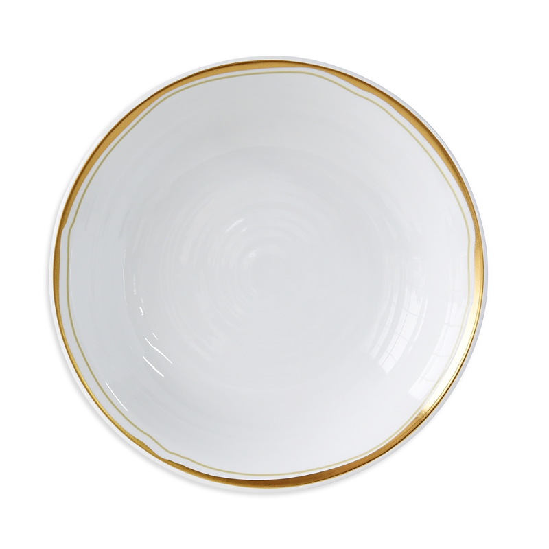 Bernardaud Albatre Deep Round Dish In White/gold