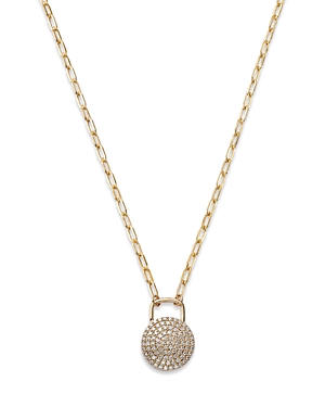 Bloomingdale's Diamond Pave Disc Pendant Necklace in 14K Yellow Gold, 0.70 ct. t.w. - 100% Exclusive