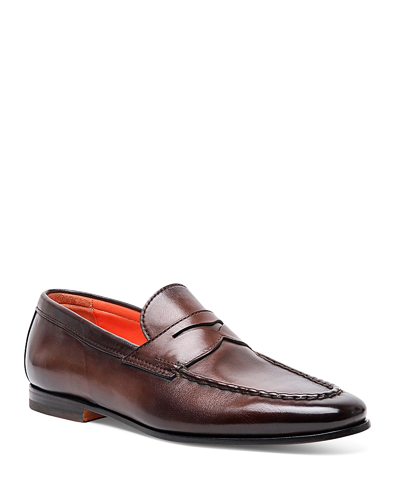Santoni Men's Carlos Slip On Penny Loafers