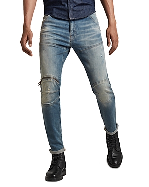 G-star Raw 5620 3D Zip Knee Skinny Fit Jeans in Antic Fade