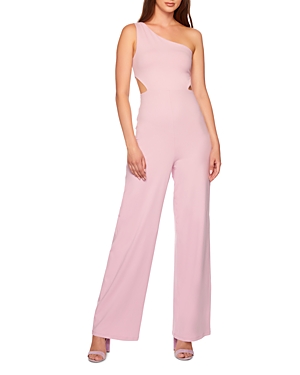 Susana Monaco One Shoulder Cutout Jumpsuit In Waterlily
