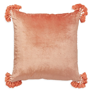 Roselli Trading Raj Velvet Decorative Pillow, 20 X 20 In Terracotta
