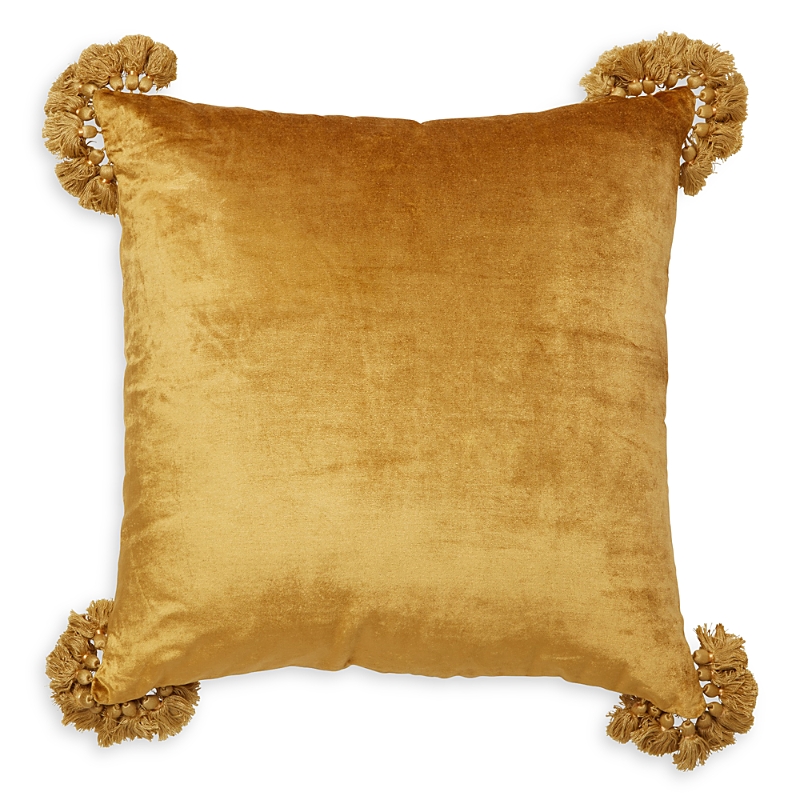 Roselli Trading Raj Velvet Decorative Pillow, 20 X 20 In Olive