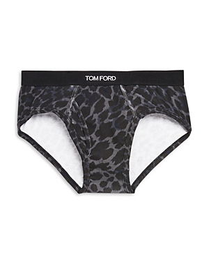 TOM FORD INK REFLECTED LEOPARD PRINT BRIEFS