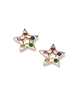 Charmed By Stephanie Gottlieb Stephanie Gottlieb Multicolor Star Stud Earrings - 150th Anniversary Exclusive In Multi/gold