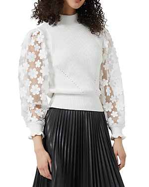 French Connection Juri Mozart Floral Applique Sweater