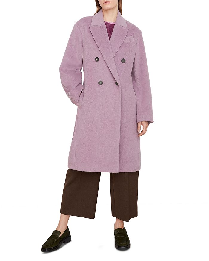 Vince peak lapel hot sale overcoat