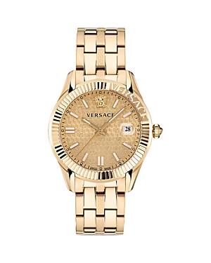 Shop Versace Greca Time Watch, 41mm In Gold