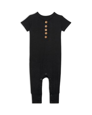Unisex Short Sleeve Henley Romper - Baby