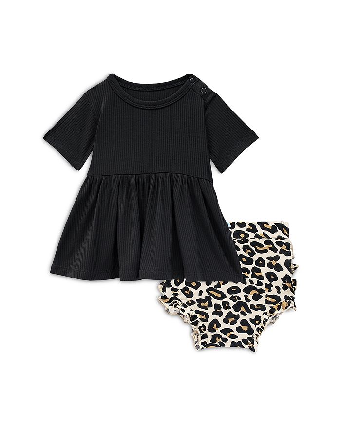 Posh Peanut Girls' Short Sleeve Peplum Top and Printed Bloomers Baby