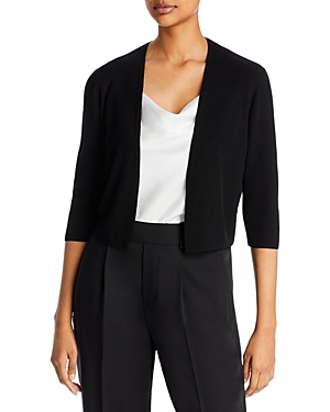 Lafayette 148 Cropped Cardigan In Black