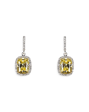 Anabela Chan 18K White Gold Plated Sterling Silver Constellation Collection Simulated White & Yellow Diamond Comet Earrings
