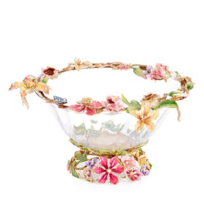 Dutch Floral Glass Bowl