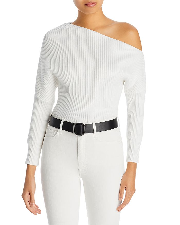 Theory one shoulder sweater top