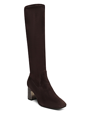 Donald Pliner Women's Stretch High Heel Dress Boots In Dark Brown