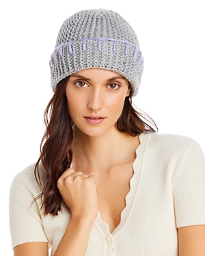 Aqua Whipstitch Cuff Knit Hat - 100% Exclusive