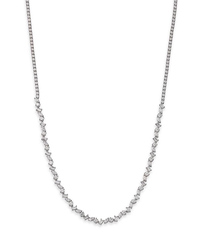 Bloomingdale's - Diamond Multi Cut Tennis Necklace in 14K White Gold, 8.0 ct. t.w. - 100% Exclusive