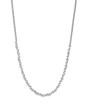 Bloomingdale's Diamond Multi Cut Tennis Necklace in 14K White Gold, 8.0 ct. t.w. - 100% Exclusive