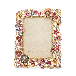 Shop Jay Strongwater Ophelia Floral Cluster Frame, 5 X 7 In Multi