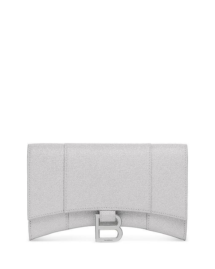 Balenciaga Hourglass Chain Wallet - Grey