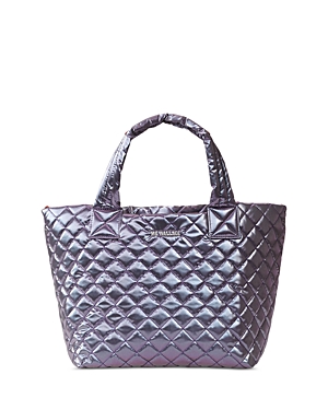 Mz Wallace Small Metro Tote Deluxe In Gemstone Iridescent/silver