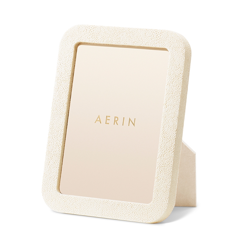 Aerin Modern Faux Shagreen Frame, 5" X 7" In Cream