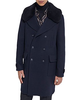 The Kooples - Mix Wooly Weft Wool Blend Coat