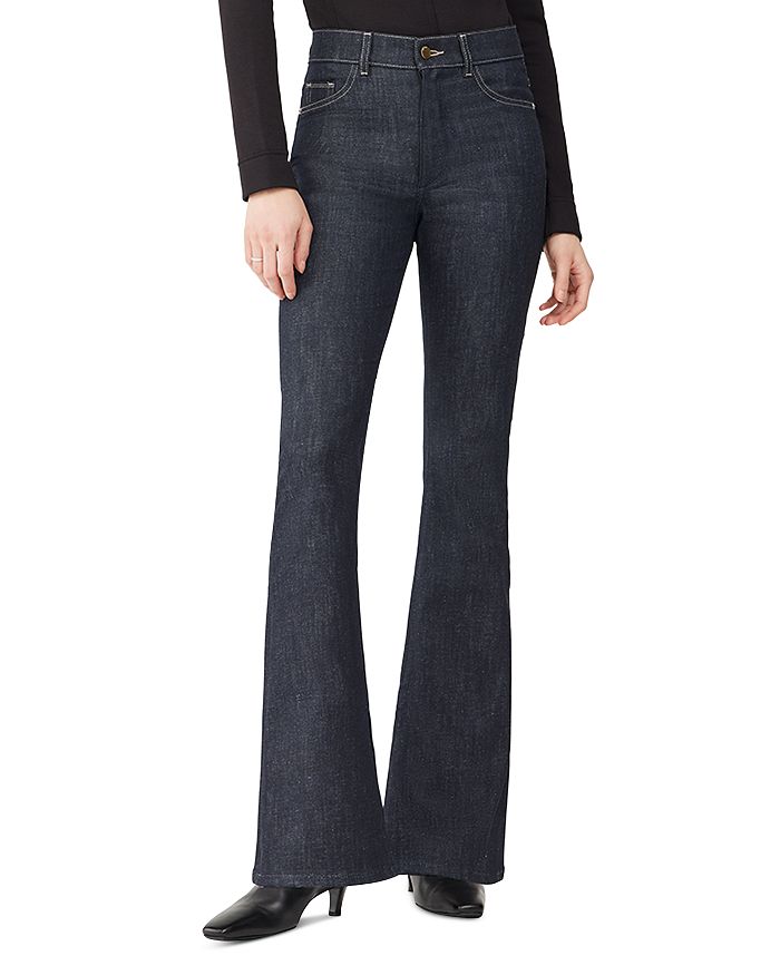DL1961 Bridget High Rise Coated Bootcut Jeans in Indigo | Bloomingdale's